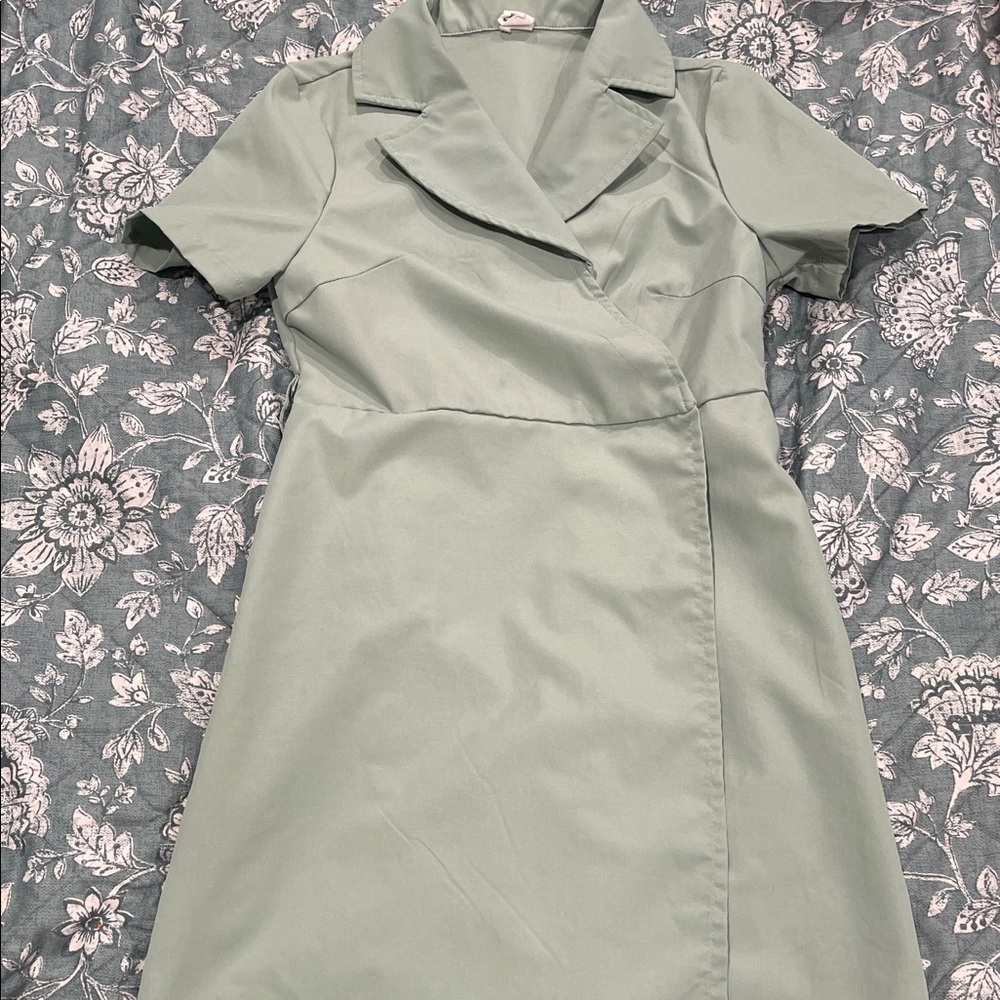 SHEIN Light Green Mini Dress